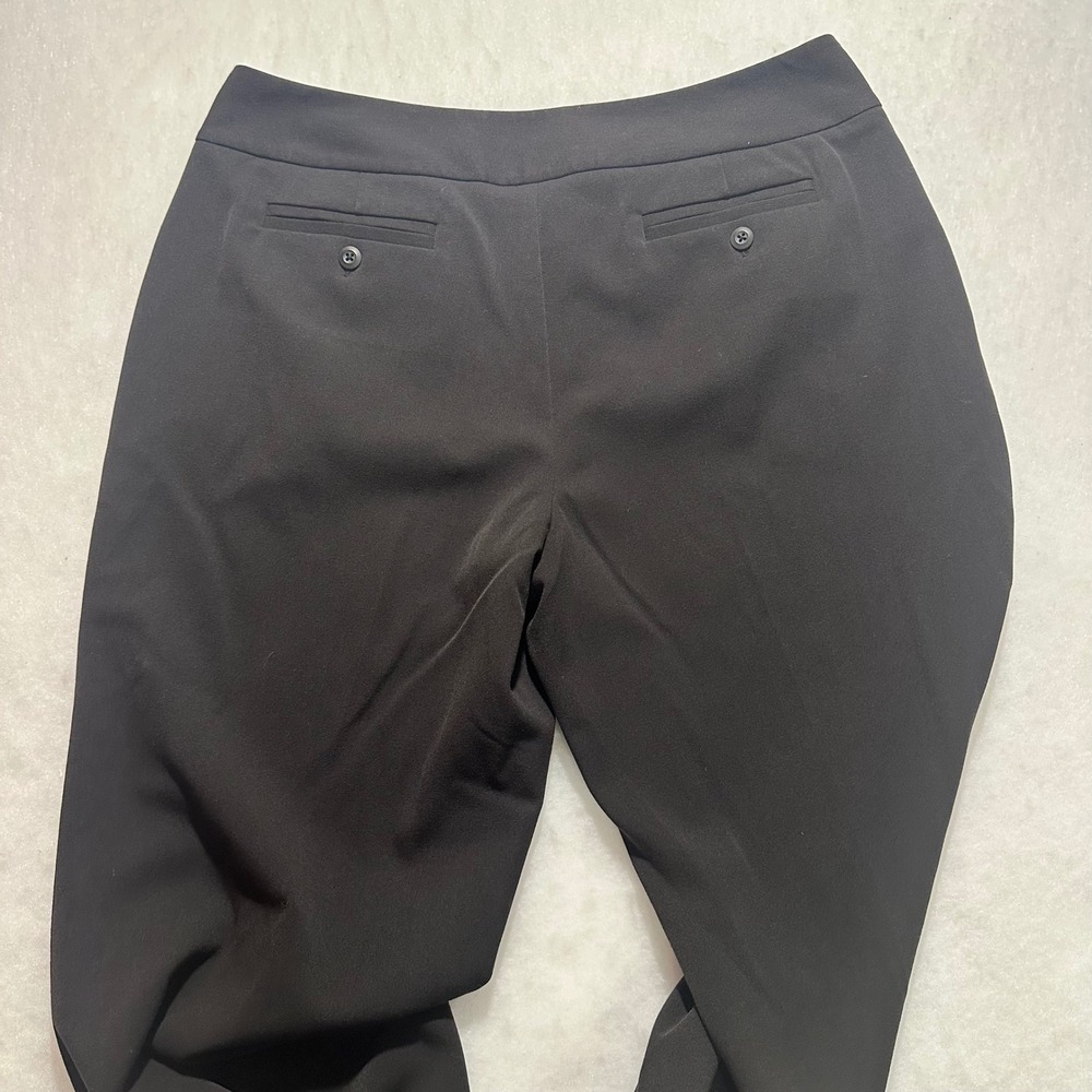 Rafaella Womens Size 14 Black Wide Leg Cuffed Dress Pants Professional Trousers - Picture 7 of 9